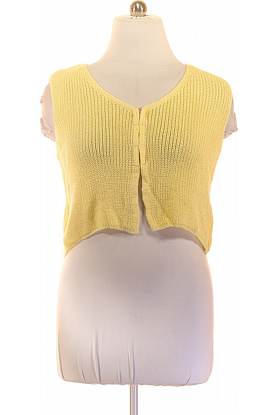 Boohoo Dámská žlutá Háčkovaná Halenka Bez Rukávů Crop