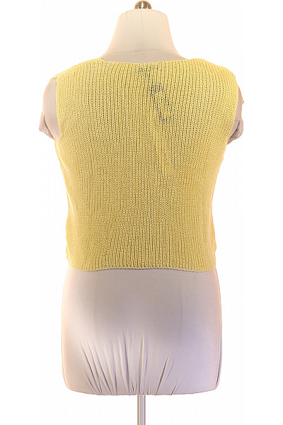 boohoo Dámská žlutá háčkovaná halenka bez rukávů crop | boohoo | obrázek 2