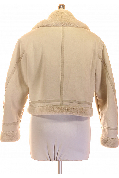 Bershka Béžový dámský křivák s beránkem krátký zimní Vel. m | Bershka | obrázek 3