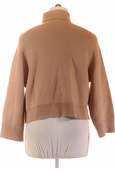 Béžový pletený crop pulovr se stojáčkem na zip Vel. XXL | Unimoda | obrázek 3