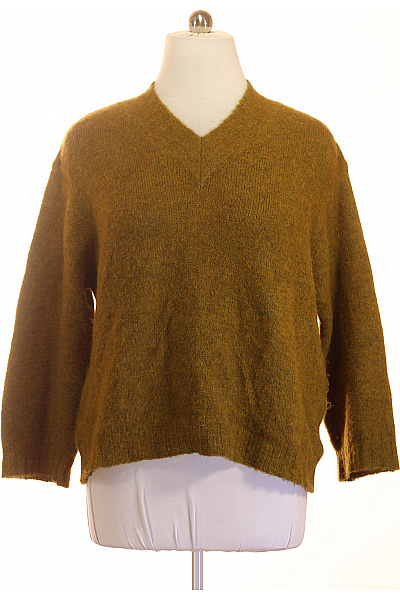 American Vintage Dámský khaki pletený pulovr s výstřihem do V Vel. M/L | American Vintage | obrázek 2