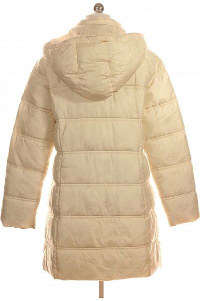 Guess Bílá prošívaná zimní dlouhá bunda s kapucí Vel. XS | Guess | obrázek 2
