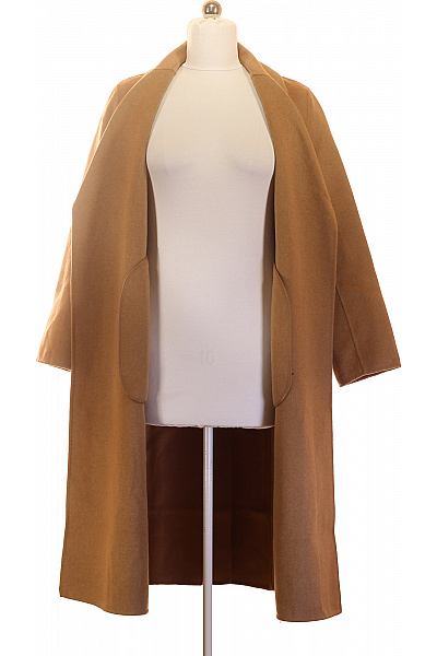 MANGO Dámský vlněný kabát s páskem hnědý elegantní dlouhý Vel. m | MANGO | obrázek 4