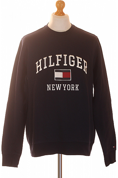 TOMMY HILFIGER modrá mikina s dlouhým rukávem a potiskem přes hlavu Vel. XL | TOMMY HILFIGER | obrázek 2