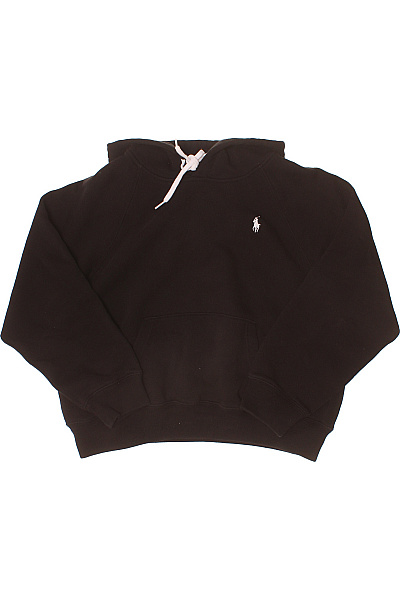 Ralph Lauren Dětská černá Mikina S Kapucí A Logem Vel. M