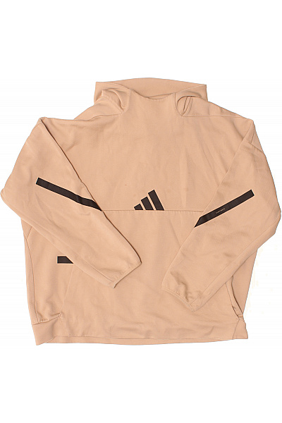 ADIDAS Béžová Mikina S Dlouhým Rukávem A Kapucí Přes Hlavu Velikost EU 2XL
