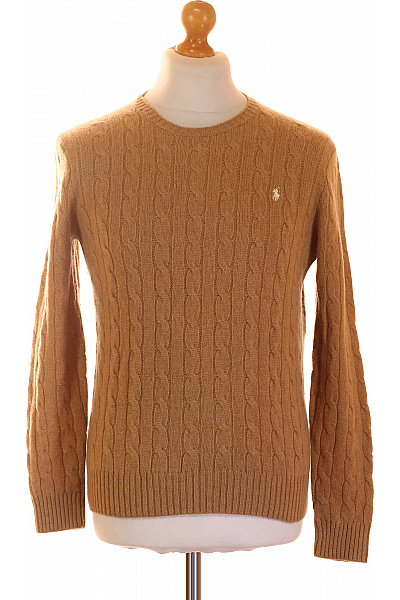 Ralph Lauren pánský svetr pletený copánkový vzor hnědý Vel. XS | Ralph Lauren | obrázek 2