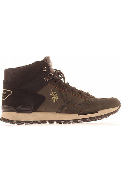U.S.POLO ASSN. Pánské Khaki Kotníkové Tenisky šněrovací Podzimní Outdoorové Vel. 43
