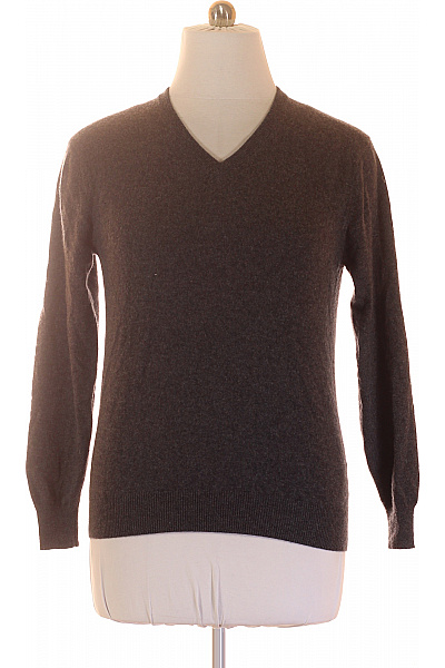 MAX TONSO CASHMERE Dámský Kašmírový Svetr Do V šedý Velikost EU L