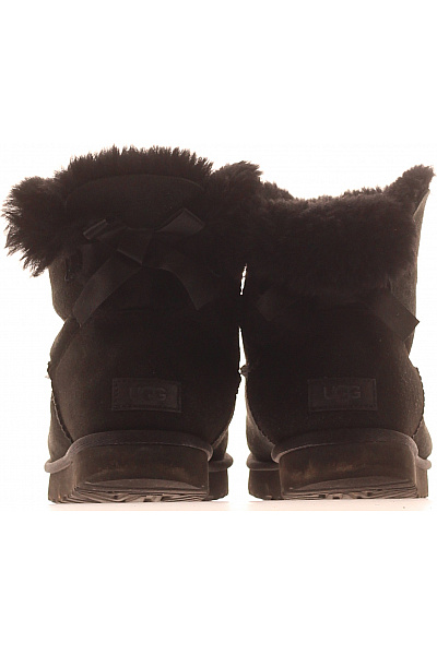 UGG Černé kotníkové válenky s kožíškem a mašlí Velikost 39 | UGG | obrázek 4