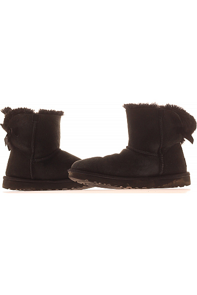 UGG Černé kotníkové válenky s kožíškem a mašlí Velikost 39 | UGG | obrázek 5