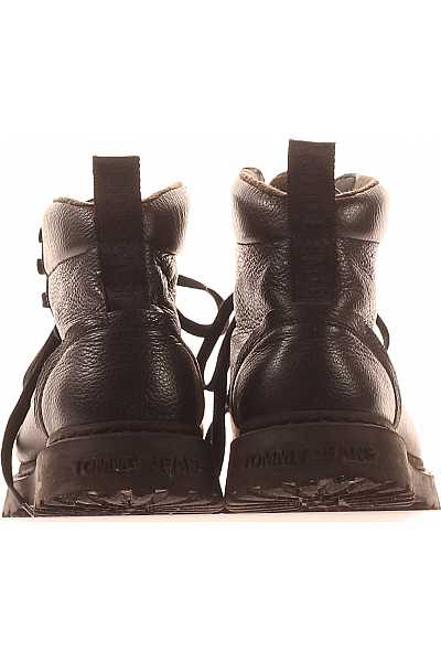 TOMMY HILFIGER Černé kotníkové šněrovací workery zimní Vel. 43 | TOMMY HILFIGER | obrázek 4