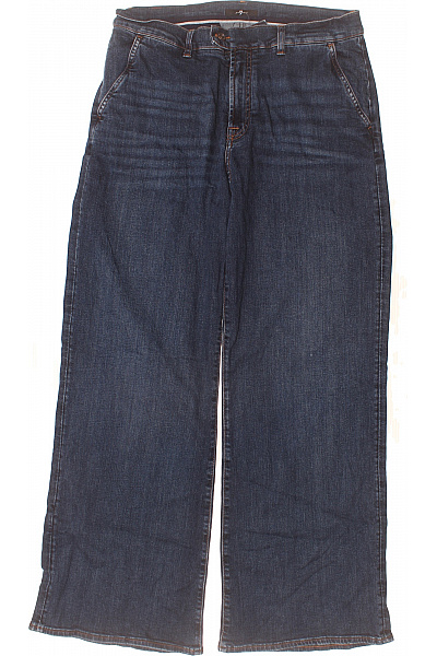 7 For All Mankind Dámské Džíny Volné S Vysokým Pasem Modré Velikost 32