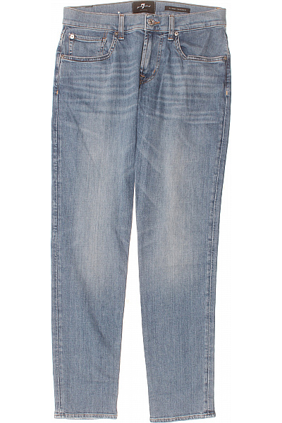 7 For All Mankind Dámské Džíny Modré Strečové S Kapsami Rovné Velikost 31
