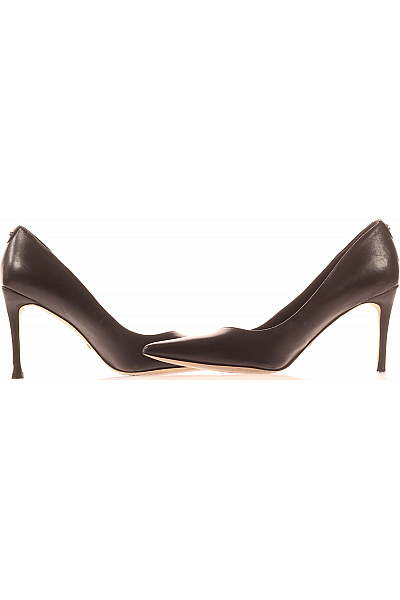 Guess dámské lodičky na vysokém podpatku černé kožené elegantní Vel. 39 | Guess | obrázek 5