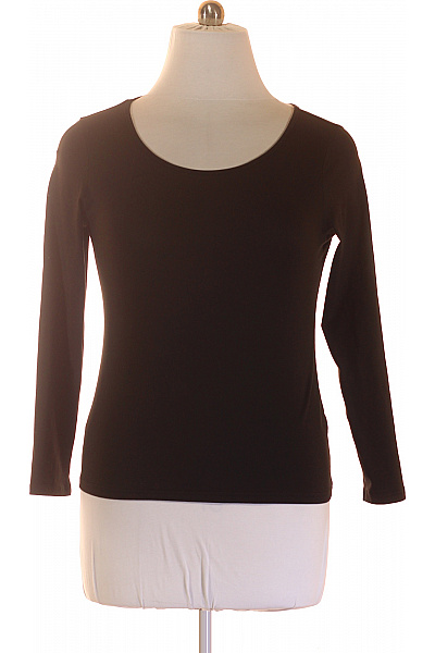 Dámské tričko s dlouhým rukávem černé jednobarevné basic Velikost XL | Unimoda | obrázek 2