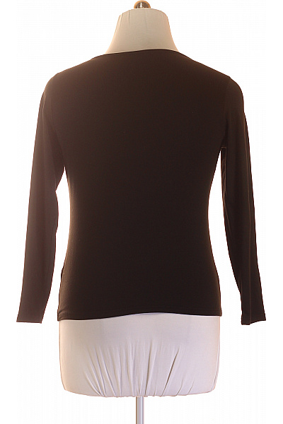 Dámské tričko s dlouhým rukávem černé jednobarevné basic Velikost XL | Unimoda | obrázek 3
