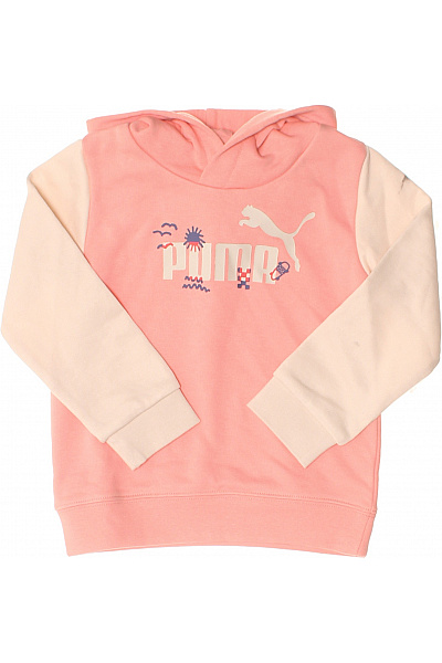 Puma Dívčí Růžová Mikina S Potiskem Vel. 98