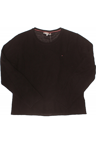TOMMY HILFIGER Dámský černý Pletený Svetr S Dlouhým Rukávem Vel. XL