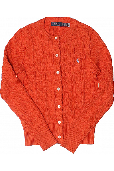 Ralph Lauren dámský oranžový pletený kardigan copánkový vzor Vel. EU XS | Ralph Lauren | obrázek 2