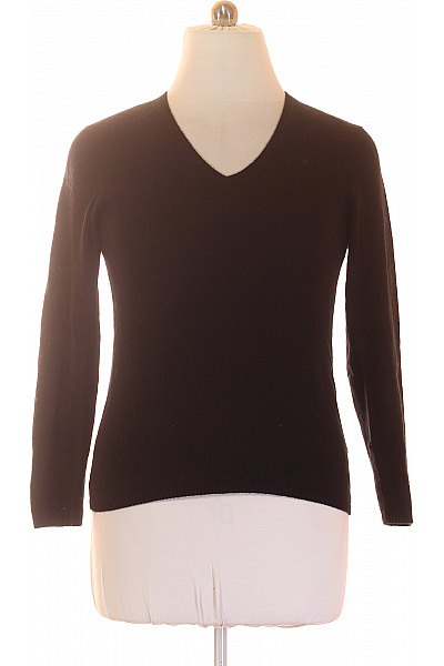 MAX TONSO CASHMERE Dámský kašmírový svetr do V černý Velikost XL | MAX TONSO CASHMERE | obrázek 2