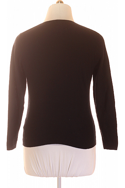 MAX TONSO CASHMERE Dámský kašmírový svetr do V černý Velikost XL | MAX TONSO CASHMERE | obrázek 3