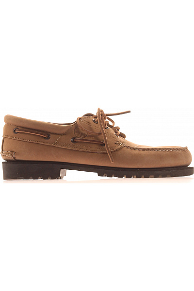 Timberland Pánské Hnědé Kožené Mokasíny šněrovací Volnočasové Velikost 44