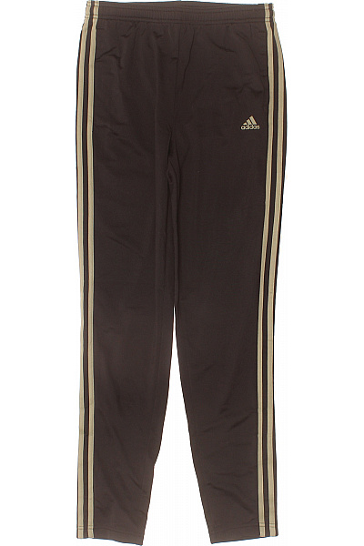 ADIDAS Dívčí Hnědé Tepláky S Pruhy Vel. 164