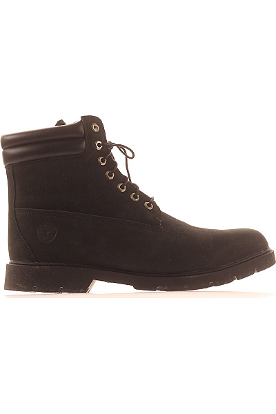 Timberland Černé Kotníkové šněrovací Semišové Volnočasové Boty Velikost 49