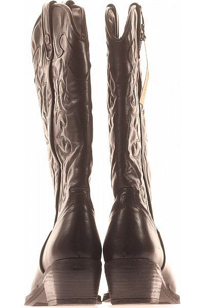 Steve Madden Černé kožené kovbojské kozačky westernové Vel. 39 | Steve Madden | obrázek 4