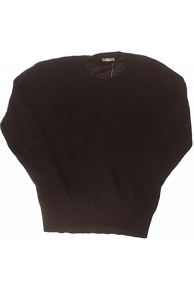 MAX TONSO CASHMERE Dámský kašmírový svetr černý žebrovaný volný přes hlavu Velikost EU M | MAX TONSO CASHMERE | obrázek 2