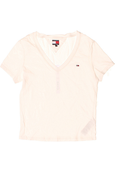 TOMMY HILFIGER dámské tričko s krátkým rukávem a hlubokým výstřihem basic Vel. L | TOMMY HILFIGER | obrázek 2