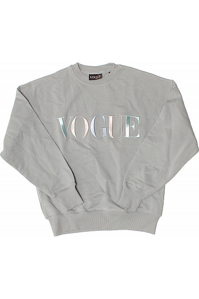VOGUE ITALY Dámská Mikina S Dlouhým Rukávem A Potiskem VOGUE Crewneck Streetwear Velikost EU S