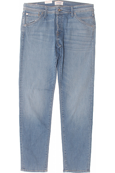 JACK & JONES Pánské Džíny Modré Rovné S Kapsami Vel. 32/34