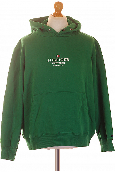 TOMMY HILFIGER pánská mikina s kapucí a výšivkou zelená Vel. EU XXL | TOMMY HILFIGER | obrázek 2