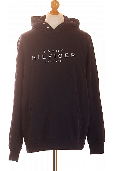TOMMY HILFIGER Pánská Bavlněná Mikina S Kapucí A Potiskem Velikost EU XXL