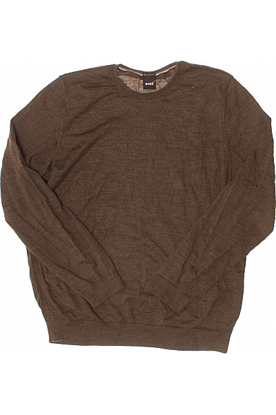 Hugo Boss Pánský Vlněný Svetr Hnědý Basic Vel. EU XL