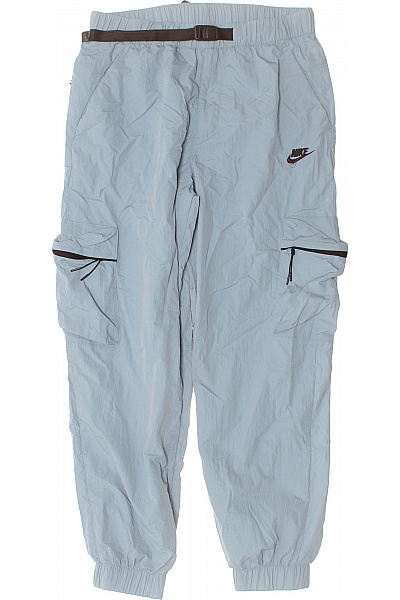 Nike Pánské Modré Cargo Kalhoty S Páskem A Kapsami Velikost M