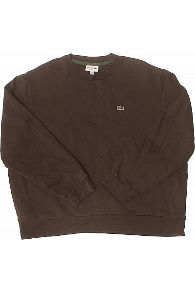 LACOSTE pánská hnědá mikina s dlouhým rukávem bavlněná jednobarevná crewneck Velikost 3xl | LACOSTE | obrázek 2