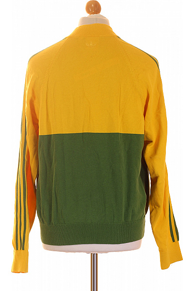 ADIDAS Pánský svetr žlutý zelený na zip Velikost M | ADIDAS | obrázek 3