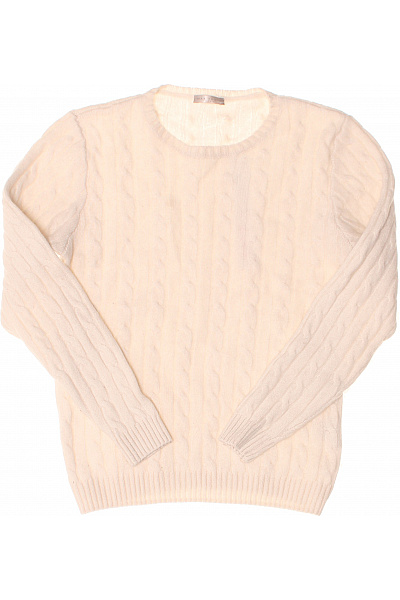 MAX TONSO CASHMERE dámský kašmírový svetr copánkový vzor béžový Vel. S | MAX TONSO CASHMERE | obrázek 2