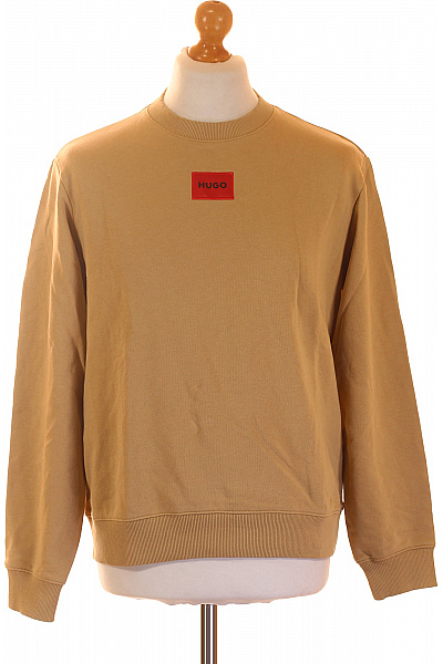 Hugo Boss pánská mikina béžová s dlouhým rukávem jednobarevná crewneck Vel. M | Hugo Boss | obrázek 2