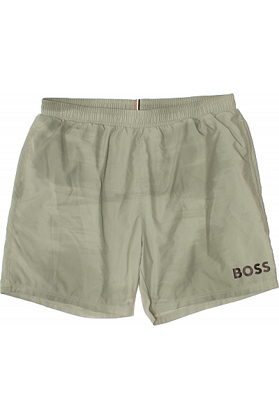 Hugo Boss Pánské Kraťasy Khaki Plážové S Potiskem Velikost XL