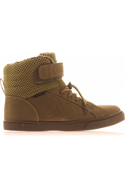 Hummel Khaki Kotníkové Zateplené Tenisky Na Suchý Zip Velikost 39
