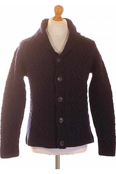 Emilio Sarto Pánský vlněný kardigan s copánkovým vzorem modrý na knoflíky Velikost EU L | Emilio Sarto | obrázek 2