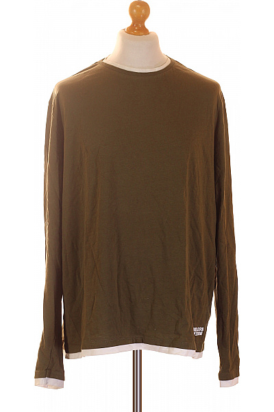 Eight2Nine Pánské tričko s dlouhým rukávem khaki jednobarevné basic Vel. XXL | Eight2Nine | obrázek 2