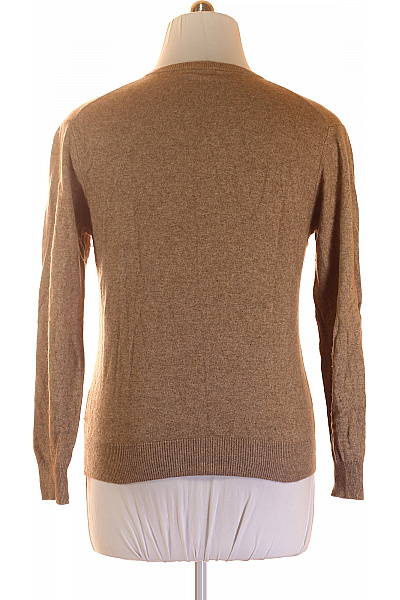 MAX TONSO CASHMERE Dámský hnědý svetr s dlouhým rukávem a výstřihem do V Vel. L | MAX TONSO CASHMERE | obrázek 2