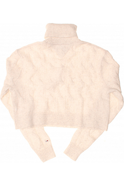 TOMMY HILFIGER Dámský crop svetr s copánkovým vzorem a rolákem Vel. EU S | TOMMY HILFIGER | obrázek 3