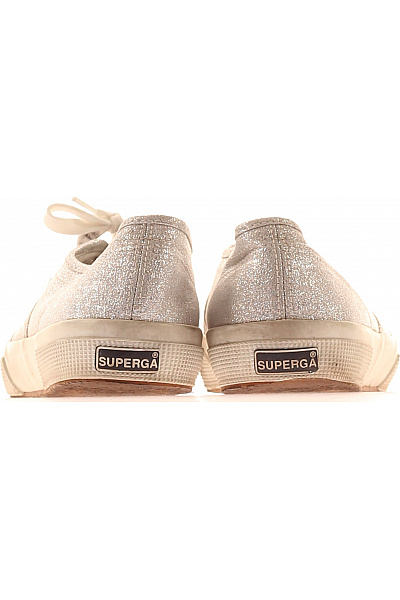 Superga dámské tenisky stříbrné plátěné šněrovací volnočasové Velikost 40 | Superga | obrázek 4