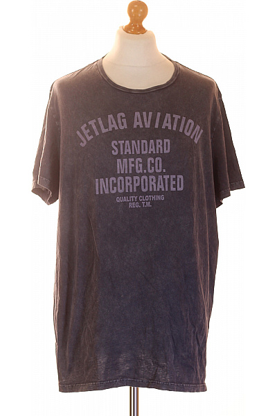 JETLAG Pánské tričko s krátkým rukávem a potiskem vintage Velikost 2XL | JETLAG | obrázek 2